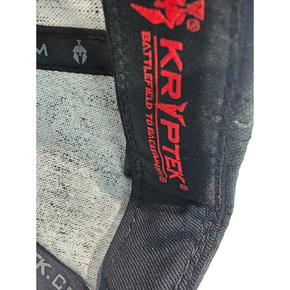Kryptek Veteran Embroidered Flag Hat Adjustable Black - Picture 8 of 10